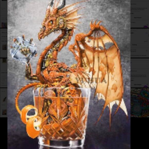 DRAGON WHISKY & Orange Peel Diamond Painting! - Picture 1 of 5